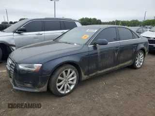 2013 Audi A4 Premium Plus with VIN WAUHFAFL7DN040882, listed as a Copart auction lot 56666395 with 177,117 mi miles and Salvage title. Bid and sale history available at DreamBid. Image 1.