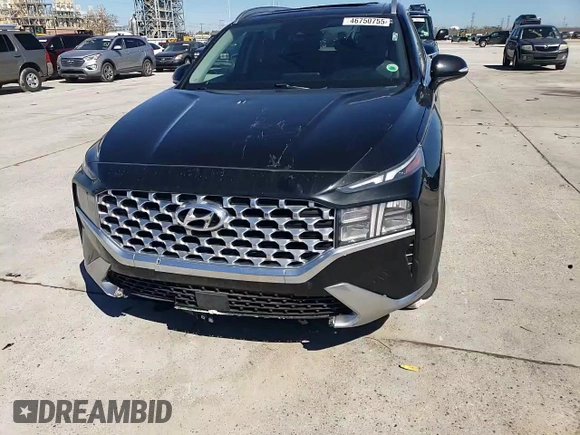 2021 Hyundai Santa Fe SEL with VIN 5NMS34AJ6MH328642, listed as a Copart auction lot 46750755 with 59,189 mi miles and Salvage Title. Bid and sale history available at carsss.com. Image 12.