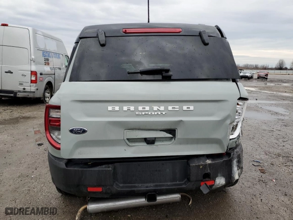 2024 Ford Bronco Sport Outer Banks with VIN 3FMCR9C68RRE23733, listed as a Copart auction lot 47561615 with 0 mi miles and Salvage Title. Bid and sale history available at carsss.com. Image 6.