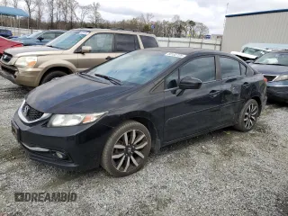 2015 Honda Civic Sedan EX-L with VIN 2HGFB2F94FH509925, listed as a Copart auction lot 50132725 with 243,146 mi miles and Salvage Title. Bid and sale history available at carsss.com. Image 1.