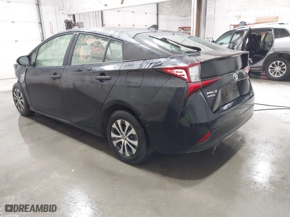 2019 Toyota Prius LE with VIN JTDL9RFU7K3012052, listed as a IAAI auction lot 41605304 with 53,860 mi miles. Bid and sale history available at carsss.com. Image 3.
