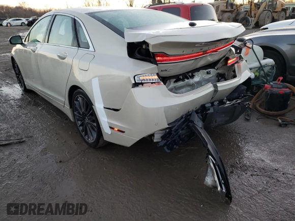 2016 Lincoln MKZ with VIN 3LN6L2GK6GR606154, listed as a Copart auction lot 40676704 with 56,996 mi miles and Salvage Title. Bid and sale history available at carsss.com. Image 2.