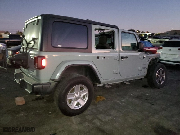 2023 Jeep Wrangler Sahara with VIN 1C4HJXEN3PW702463, listed as a Copart auction lot 83801364 with 34,756 mi miles and Clean Title. Bid and sale history available at carsss.com. Image 3.