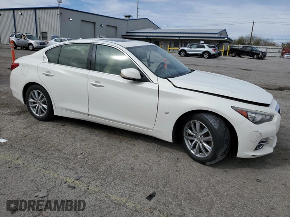 2015 Infiniti Q50 Premium z VIN JN1BV7AR5FM393921, wystawiony jako Copart lot #49456545 z przebiegiem 158 859 mil mil oraz Szkody całkowita. Historia ofert i sprzedaży dostępna na DreamBid. Obrazek 4.