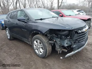 2020 Chevrolet Blazer LT with VIN 3GNKBCRSXLS602613, listed as a IAAI auction lot 41402541 with 51,276 mi miles. Bid and sale history available at carsss.com. Image 1.