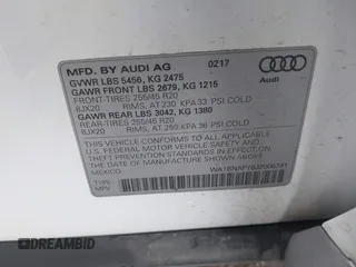 2018 Audi Q5 Premium Plus with VIN WA1BNAFY8J2006741, listed as a IAAI auction lot 40931932 with 84,088 mi miles and . Bid and sale history available at DreamBid. Image 9.