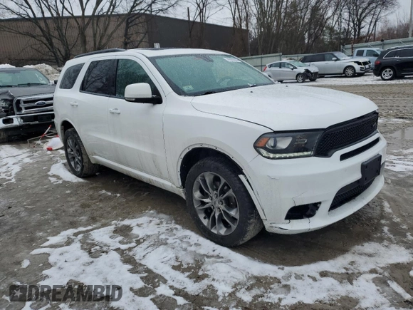 2019 Dodge Durango GT Plus with VIN 1C4RDJDGXKC771284, listed as a Copart auction lot 46690835 with 79,676 mi miles and Salvage Title. Bid and sale history available at DreamBid. Image 4.