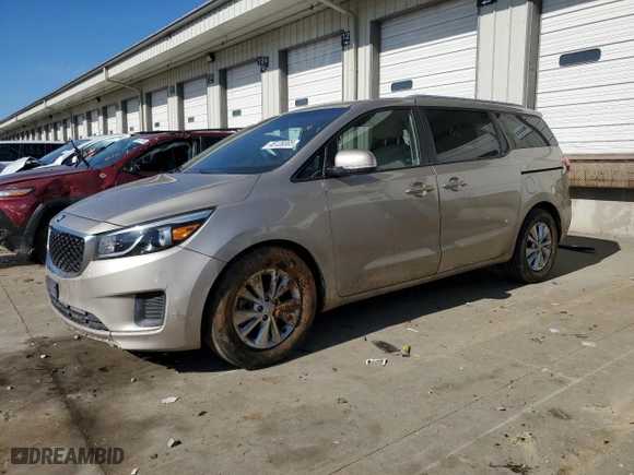 2015 Kia Sedona LX with VIN KNDMB5C15F6069933, listed as a Copart auction lot 46139305 with NaN miles and Salvage Title. Bid and sale history available at carsss.com. Image 1.