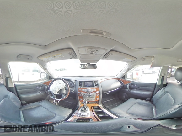 2018 Infiniti QX80 with VIN JN8AZ2NE0J9192824, listed as a Copart auction lot 43952445 with 122,085 mi miles and Salvage title. Bid and sale history available at DreamBid. Image 13.