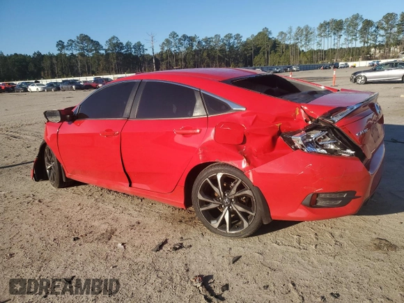2019 Honda Civic Sport with VIN 2HGFC2F88KH531232, listed as a Copart auction lot 88902895 with 124,757 mi miles and Salvage Title. Bid and sale history available at DreamBid. Image 2.