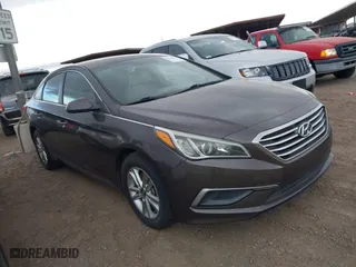 2017 Hyundai Sonata SE with VIN 5NPE24AF0HH457481, listed as a IAAI auction lot 41742853 with 107,932 mi miles. Bid and sale history available at carsss.com. Image 1.