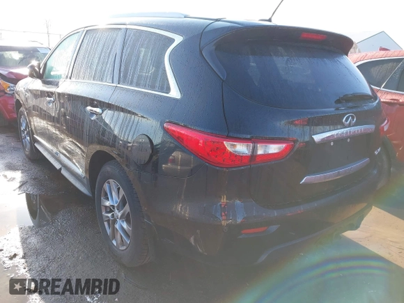 2014 Infiniti QX60 with VIN 5N1AL0MM1EC530830, listed as a IAAI auction lot 41872437 with 152,529 mi miles and . Bid and sale history available at DreamBid. Image 3.
