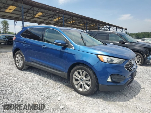 2020 Ford Edge Titanium with VIN 2FMPK3K98LBA72536, listed as a Copart auction lot 59849415 with 109,478 mi miles and Salvage title. Bid and sale history available at DreamBid. Image 4.