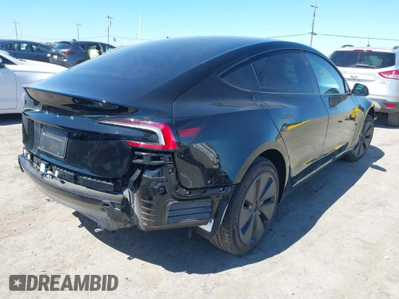 2025 Tesla Model 3 Long Range with VIN 5YJ3E1EA5SF919681, listed as a IAAI auction lot 41818042 with 2,173 mi miles and . Bid and sale history available at DreamBid. Image 4.