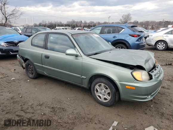 2003 Hyundai Accent GL with VIN KMHCG35C43U236043, listed as a Copart auction lot 87675835 with 76,232 mi miles and Salvage Title. Bid and sale history available at carsss.com. Image 4.