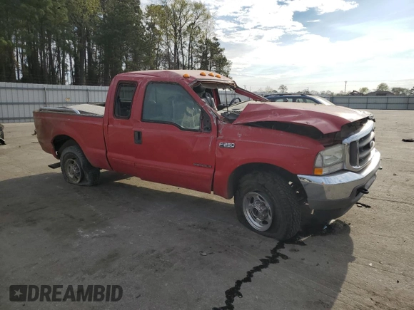 2002 Ford Super Duty F-250 XL with VIN 1FTNX21F92EB16187, listed as a Copart auction lot 50907485 with 68,603 mi miles and Salvage Title. Bid and sale history available at carsss.com. Image 4.