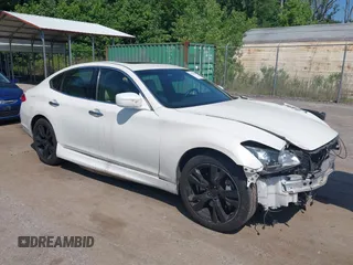 2013 Infiniti M with VIN JN1BY1AR1DM604940, listed as a IAAI auction lot 42566687 with 145,106 mi miles and . Bid and sale history available at DreamBid. Image 1.