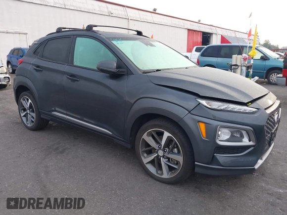 2020 Hyundai Kona Limited with VIN KM8K3CA54LU408862, listed as a IAAI auction lot 40573449 with 34,875 mi miles. Bid and sale history available at carsss.com. Image 1.
