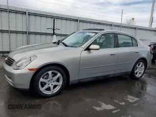 2003 Infiniti G35 with VIN JNKCV51E53M306676, listed as a Copart auction lot 48924735 with 142,589 mi miles and Salvage Title. Bid and sale history available at DreamBid. Image 1.