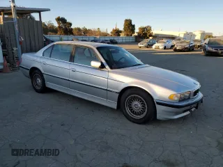2001 BMW 7 Series 740iL with VIN WBAGH83451DP25363, listed as a Copart auction lot 88449105 with 153,265 mi miles and Salvage Title. Bid and sale history available at carsss.com. Image 4.