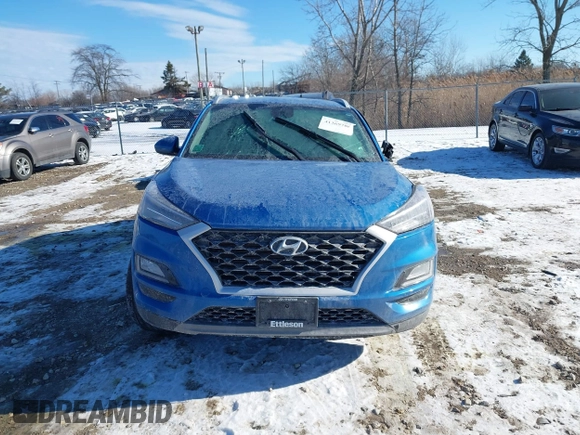 2019 Hyundai Tucson Sport with VIN KM8J33ALXKU857925, listed as a IAAI auction lot 41369786 with 41,365 mi miles. Bid and sale history available at carsss.com. Image 12.