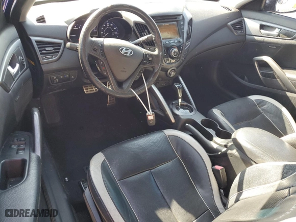 2013 Hyundai Veloster Turbo w/Black Int with VIN KMHTC6AE4DU101263, listed as a Copart auction lot 51731785 with 97,341 mi miles and Non Repairable. Bid and sale history available at carsss.com. Image 8.