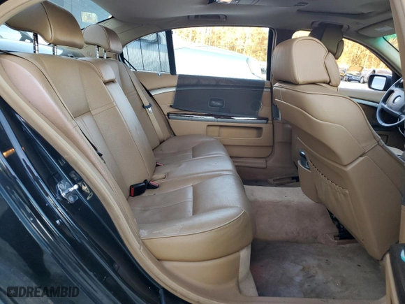 2007 BMW 7 Series 750Li with VIN WBAHN83587DT74804, listed as a Copart auction lot 88068255 with 0 mi miles and Salvage Title. Bid and sale history available at carsss.com. Image 10.