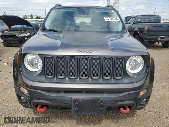 2016 Jeep Renegade Trailhawk with VIN ZACCJBCT5GPE16139, listed as a Copart auction lot 62498705 with 117,080 mi miles and Salvage title. Bid and sale history available at DreamBid. Image 5.