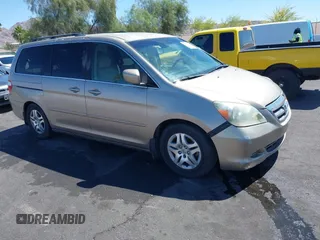 2007 Honda Odyssey EX z VIN 5FNRL38407B123509, wystawiony jako IAAI lot #42238353 z przebiegiem 200 111 mil mil oraz . Historia ofert i sprzedaży dostępna na DreamBid. Obrazek 1.