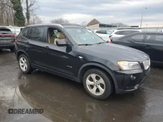 2012 BMW X3 28i with VIN 5UXWX5C50CL720703, listed as a Copart auction lot 46665185 with 143,541 mi miles and Salvage Title. Bid and sale history available at DreamBid. Image 4.