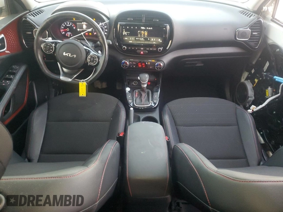 2022 Kia Soul Turbo with VIN KNDJ53AFXN7180712, listed as a Copart auction lot 43558835 with 55,487 mi miles and Salvage Title. Bid and sale history available at carsss.com. Image 8.