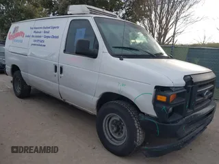 2011 Ford Econoline Cargo Commercial with VIN 1FTNE2EL6BDB25697, listed as a IAAI auction lot 41358472 with 384,517 mi miles. Bid and sale history available at carsss.com. Image 1.