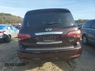 2012 Infiniti QX56 8-passenger with VIN JN8AZ2NC5C9317964, listed as a Copart auction lot 81975304 with 163,819 mi miles and Salvage Title. Bid and sale history available at carsss.com. Image 6.