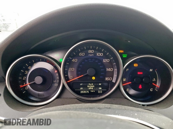 2006 Acura RL with VIN JH4KB16596C010835, listed as a Copart auction lot 54593615 with 253,575 mi miles and Salvage Title. Bid and sale history available at DreamBid. Image 9.