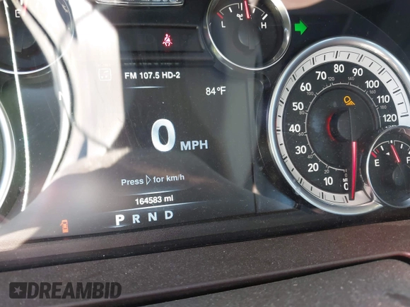 2019 Ram 1500 Classic Warlock with VIN 1C6RR6GT4KS730671, listed as a IAAI auction lot 41646298 with 164,583 mi miles. Bid and sale history available at carsss.com. Image 7.