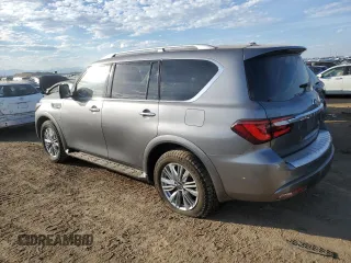 2020 Infiniti QX80 LUXE with VIN JN8AZ2NE4L9250677, listed as a Copart auction lot 72859574 with 96,483 mi miles and Salvage Title. Bid and sale history available at carsss.com. Image 2.