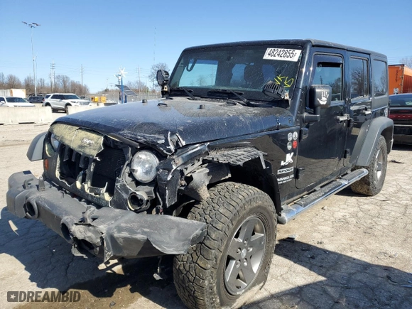 2013 Jeep Wrangler Unlimited Freedom Edition with VIN 1C4BJWDG4DL600346, listed as a Copart auction lot 48242855 with 156,035 mi miles and Salvage Title. Bid and sale history available at carsss.com. Image 1.