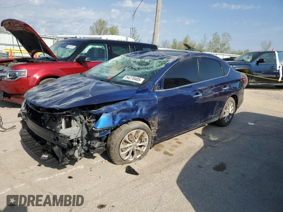 2018 Nissan Sentra SV z VIN 3N1AB7AP6JY303474, wystawiony jako Copart lot #54270405 z przebiegiem Nie podano mil oraz Szkoda całkowita • Salvage title. Historia ofert i sprzedaży dostępna na DreamBid. Obrazek 1.