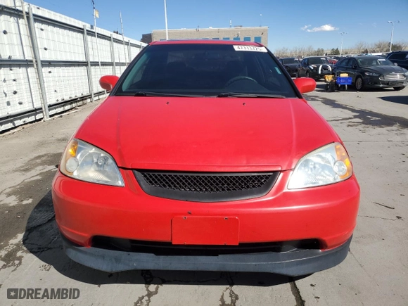 2001 Honda Civic EX with VIN 1HGEM21991L006366, listed as a Copart auction lot 47313725 with 203,351 mi miles and Salvage Title. Bid and sale history available at carsss.com. Image 5.