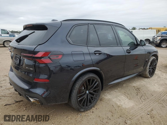 2025 BMW X5 sDrive40i with VIN 5UX13EU05S9W56291, listed as a Copart auction lot 41457825 with 0 mi miles and Salvage Title. Bid and sale history available at carsss.com. Image 3.