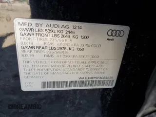 2015 Audi Q5 Premium Plus with VIN WA1LFAFP4FA084939, listed as a Copart auction lot 54881825 with 94,916 mi miles and Salvage title. Bid and sale history available at DreamBid. Image 13.