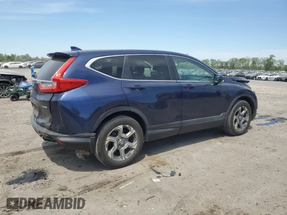 2017 Honda CR-V EX-L with VIN 2HKRW2H83HH622134, listed as a Copart auction lot 54159345 with 125,102 mi miles and Salvage Title. Bid and sale history available at carsss.com. Image 3.