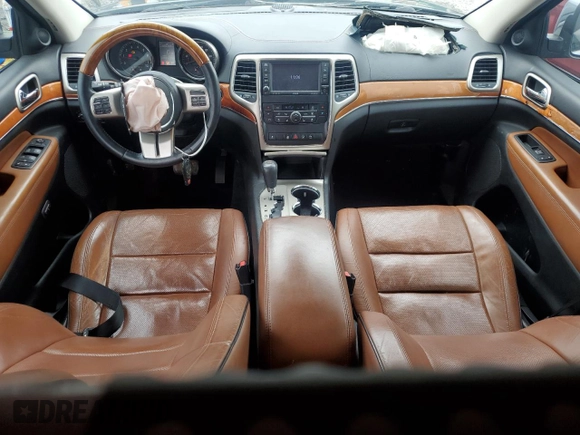 2013 Jeep Grand Cherokee Overland with VIN 1C4RJECG1DC546398, listed as a Copart auction lot 45834595 with 214,975 mi miles and Salvage Title. Bid and sale history available at carsss.com. Image 8.