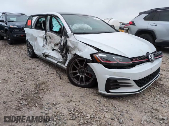 2020 Volkswagen Golf GTI S with VIN 3VW6T7AU0LM004978, listed as a Copart auction lot 47816965 with 57,198 mi miles and Salvage Title. Bid and sale history available at carsss.com. Image 11.