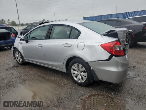 2012 Honda Civic LX с VIN 19XFB2F54CE079865, выставлен на аукционе Copart как лот 48490125 с пробегом 100 924 миль миль и Списание • Salvage title. История ставок и продаж доступна на DreamBid. Изображение 2.