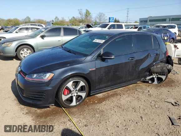 2017 Volkswagen GTI S z VIN 3VW547AU6HM026810, wystawiony jako Copart lot #56215205 z przebiegiem 66 486 mil mil oraz Szkoda całkowita • Salvage title. Historia ofert i sprzedaży dostępna na DreamBid. Obrazek 1.