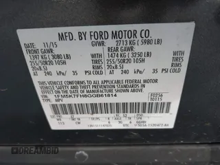 2016 Ford Explorer Limited with VIN 1FM5K7FH8GGB61814, listed as a IAAI auction lot 41044088 with 113,827 mi miles and . Bid and sale history available at DreamBid. Image 9.