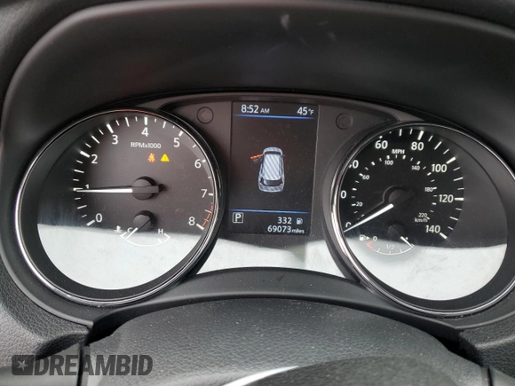 2020 Nissan Rogue SL with VIN 5N1AT2MV0LC723102, listed as a Copart auction lot 49708015 with 69,073 mi miles and Salvage Title. Bid and sale history available at DreamBid. Image 9.