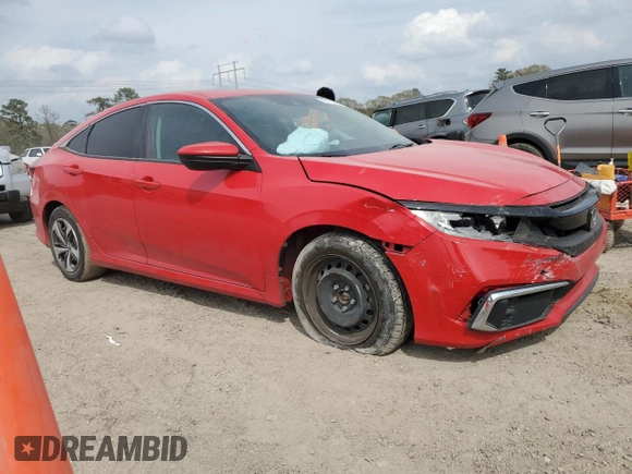 2020 Honda Civic Sedan LX with VIN 2HGFC2F64LH562834, listed as a Copart auction lot 49115365 with 71,231 mi miles and Salvage Title. Bid and sale history available at carsss.com. Image 4.