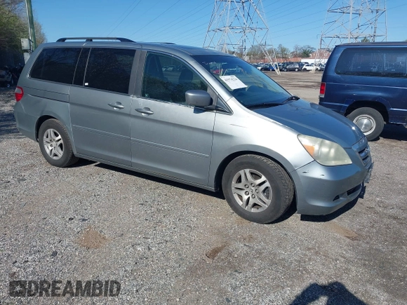 2007 Honda Odyssey EX-L with VIN 5FNRL38787B019019, listed as a IAAI auction lot 41974224 with 170,706 mi miles. Bid and sale history available at carsss.com. Image 1.